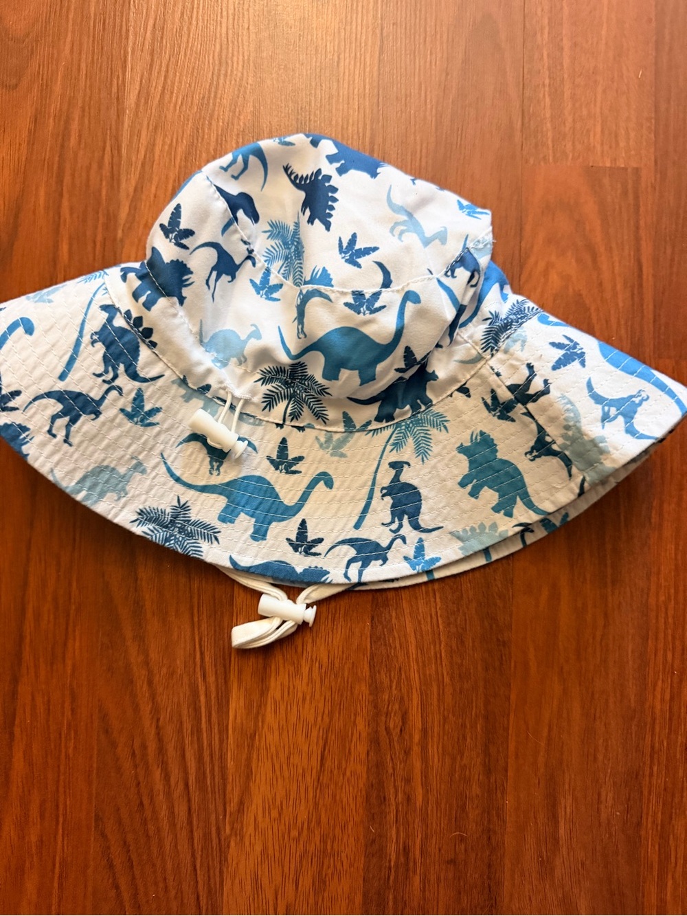 Kids Blue Dinosaur Sun Hat - Lightweight Bucket Hat
